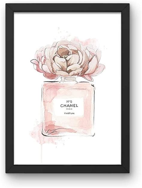 Vintage Chanel No. 5 Paris Parfum Pop Art Framed Wall Hanging 